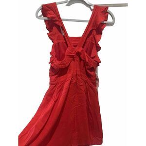 NWT Altar'd State Red Ruffled Sleeveless Lined Mini Dress Small S Romper
